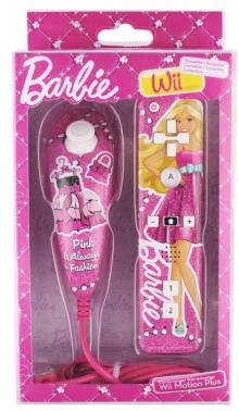 MANDOS WII REMOTE PLUS + NUNCHUK BARBIE